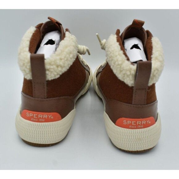Sperry Womens Size 10 Pier Wave Wool Tan High Top Sneakers Booties Shoes - Picture 8 of 11